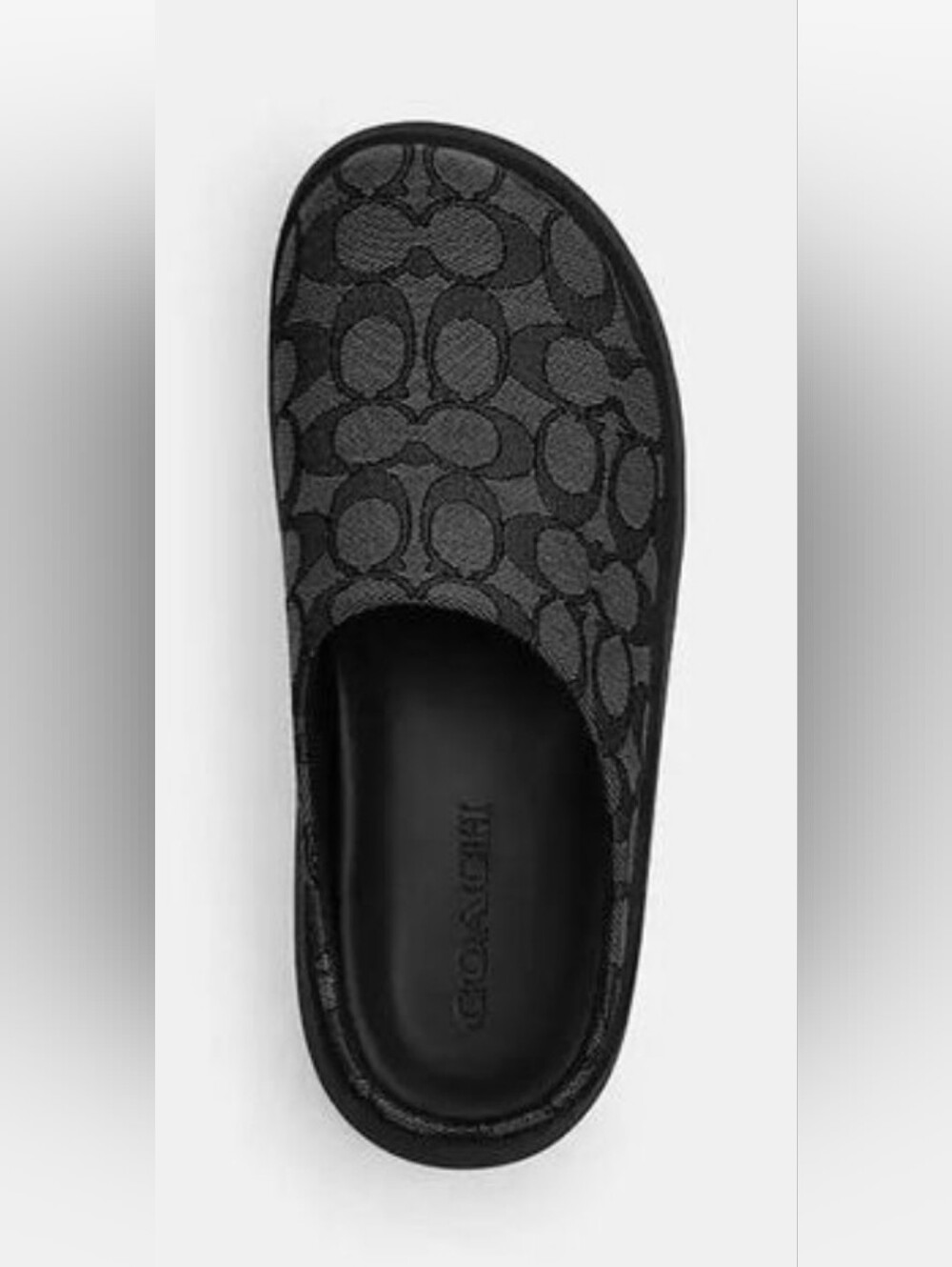 Coach Womens Link Mule Signature Jacquard Blk/Charcoal Sz 6 - No Box - Picture 11 of 12